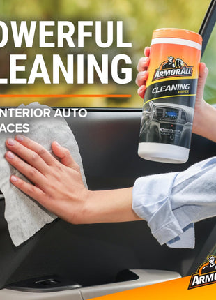 Armor All Car Cleaning Wipes, Wipes for Car Interior and Car Exterior, 90 Wipes Each