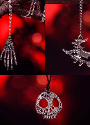 Hicarer 80 Pieces Antique Silver Pendants Charms Pendants Gothic Jewelry Making Accessory for DIY Necklace Bracelet
