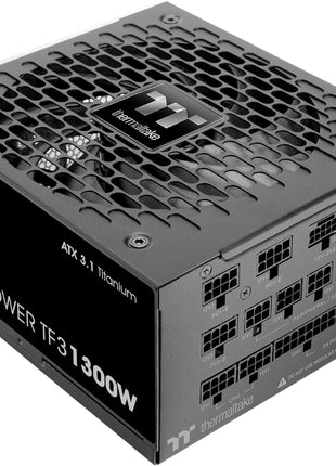 Thermaltake Toughpower TF3 1300W; 2X Native PCIe 5.1 12V-2x6; Dual-Color H++ Connectors; Etched Flat Cables; Multi/Single Rail OCM Toggle; 100% Japanese Capacitors; 80+ Titanium; PS-TPD-1300FNFATU-1