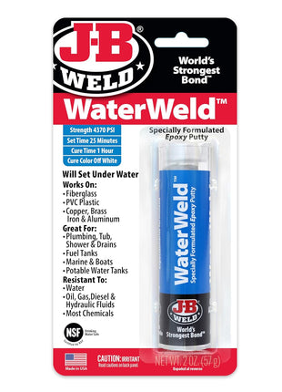 J-B Weld 8277 WaterWeld Epoxy Putty Stick - 2 oz., Off White