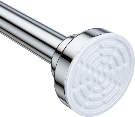 Ausemku Shower Curtain Rod Tension - 32-80 Inch Never Rust Non-Slip Spring Tension Curtain Rod No Drilling Stainless Steel Curtain Rod Use Bathroom Kitchen(Silver)