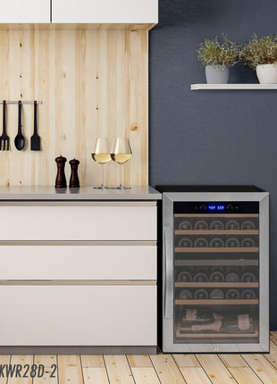 Allavino 22" Wide Cascina Series 55 Bottle Single Zone Stainless Steel Wine Refrigerator KWR55S-1SR