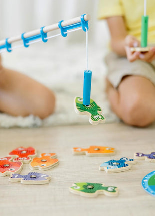 Melissa & Doug Catch & Count Wooden Fishing Game With 2 Magnetic Rods