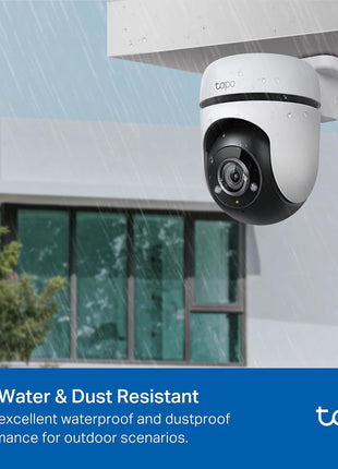 TP-Link Tapo 1080P Outdoor Wired Pan/Tilt Security Wi-Fi Camera, 360? View, Motion Tracking, Works with Alexa & Google Home, Night Vision, Free AI Detection, Cloud & SD Card Storage, Tapo C500
