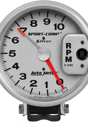 Auto Meter 3910 Sport-Comp Silver Tachometer,5.000 in.