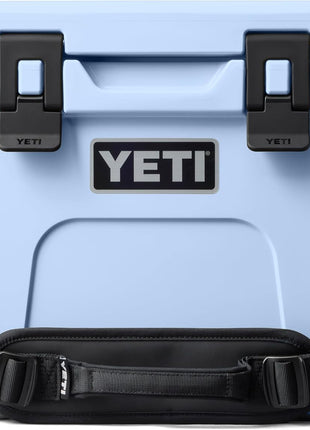 YETI Roadie 15 Hard Cooler with DoubleDuty Shoulder Strap, Big Sky Blue