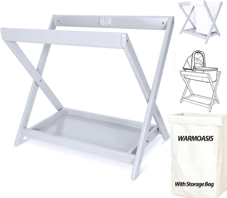 Bassinet Stand,Compatible with UPPAbaby Bassinets Since 2015,Bonus Storage Bag Included,One-Touch Open and Close,Secured with reinforced clamps,comfortable sleeping space for your little one