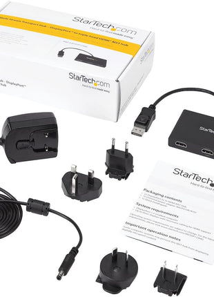 3-Port Multi Monitor Adapter - DisplayPort 1.2 to 3x HDMI MST Hub - Triple 1080p HDMI Monitors - Video Splitter for Extended Desktop Mode on Windows PCs Only - DP to 3x HDMI