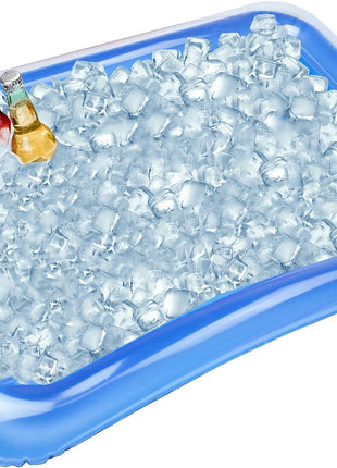 4-Pack Inflatable Ice Serving Bar Coolers for Parties, Salad BBQ Picnic Ice Food Drinks Buffet Server Tray for Indoor Outdoor Party