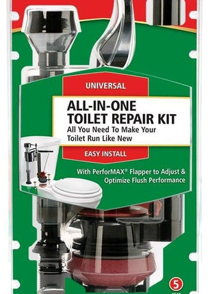 Fluidmaster 400AKRP10 Universal, All In One, Complete Toilet Tank Repair Kit For 2-Inch Flush Valve Toilets