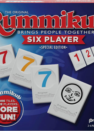 Rummikub Six Player Edition - The Classic Rummy Tile Game - More Tiles and More Players for More Fun! by Pressman , Blue
