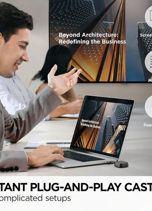 ViewSonic WPD-900 Wireless Screen Casting Kit with 1080p Full HD, Miracast, and AirPlay Support, USB-C, HDMI, and USB Ports for Plug-and-Play Functionality