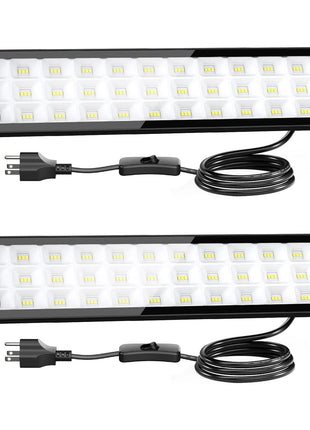 Onforu LED Shop Lights,90W 10000lm Ultra Bright LED Work Lights with Plug,6500K Daylight White Garage Light,IP66 Waterproof Lighting for Garage Warehouses Workshop(2 Pack)