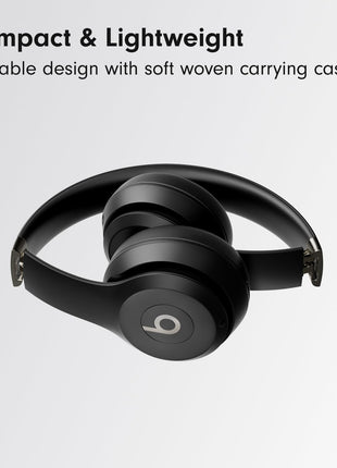 Beats Solo 4 - Wireless On-Ear Bluetooth Headphones, Up to 50-Hour Battery Life, Ultra-Lightweight Comfort, Powerful and Balanced Sound, Apple & Android Compatible - Matte Black