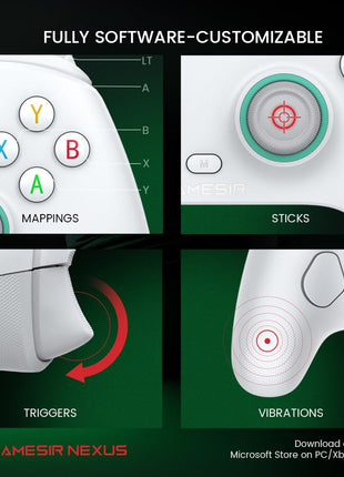 GameSir G7 SE Wired Controller for Xbox Series X|S, Xbox One & Windows 10/11, Plug and Play Gaming Gamepad with Hall Effect Joysticks/Hall Trigger, 3.5mm Audio Jack (White)