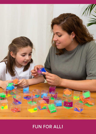BONNYCO Brain Teaser Puzzles Cubes Kids Party Favors Pack 30. Pinata Goodie Bags Stuffers for Kids 3-5 4-8, Return Gifts for Birthday Party. Mini Puzzle Games, Classroom Prizes, Rewards Stocking