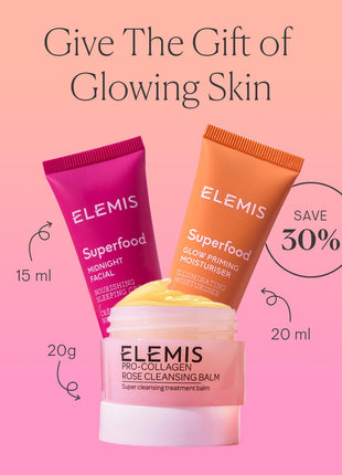 ELEMIS Way to glow kit, Amazon Exclusive 3 Piece travel set ($70 Value)