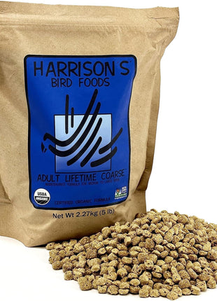 Harrison's Bird Foods Bird Food Adult Lifetime Fine Certified Organic Non-GMO Formula Bird Food 1lb