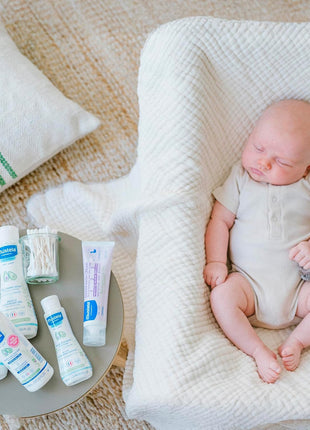 Mustela Newborn Arrival Gift Set - Baby Skincare & Bath Time Essentials - Natural & Plant Based - 5 Items Set