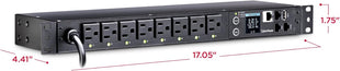 CyberPower PDU41001 Switched PDU, 100-120V/15A (Derated to 12A), 8 Outlets, 1U Rackmount | Outlets, 1U Rac