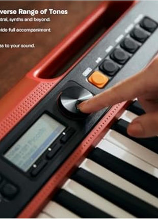 Casio Casiotone CT S200RD ? 61 Key Portable Keyboard for Beginners | 400 Tones, 77 Rhythms, LCD Display, Dance Music Mode, USB MIDI, Stereo Speakers | Includes Power Supply & Music Rest | Red