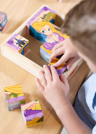 Melissa & Doug Disney Princess Wooden Toy Cube Puzzle Blocks for Boys and for Girls 3+ - FSC Certified