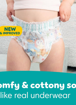 Pampers Training Pants - Easy Ups Boys & Girls Bluey - Size 3T-4T, 124 Count, Children's Potty Underwear (Packaging May Vary)