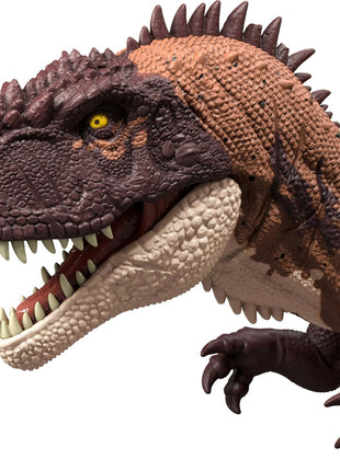 Mattel Jurassic World Dinosaur Toys with Roar Sound & Attack Action, Wild Roar Posable Figures, Physical & Connected Digital Play