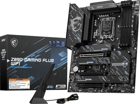 MSI Z890 Gaming Plus WiFi Gaming Motherboard (Supports Core Ultra Series 2 Intel Processors, LGA 1851, DDR5, PCIe 5.0, M.2, SATA, 5Gbps LAN, USB Type-C, Wi-Fi 7, Bluetooth 5.4, Thunderbolt 4, ATX)