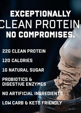 Jocko Fuel Whey Protein Powder, Vanilla Milkshake, 22g Protein, Digestive Enzymes + Probiotic Blend, No Sugar Added, with Essential Amino Acids + Electrolyte Minerals, 28 Servings