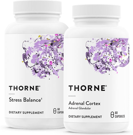 THORNE - Adrenal Support Bundle - Stress Balance & Adrenal Cortex Combo - Stress Balance and Adrenal Cortex - 30 to 60 Servings