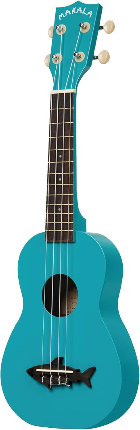 Kala MK-SS/BLU Makala Shark Soprano Ukulele, Blue, One Size