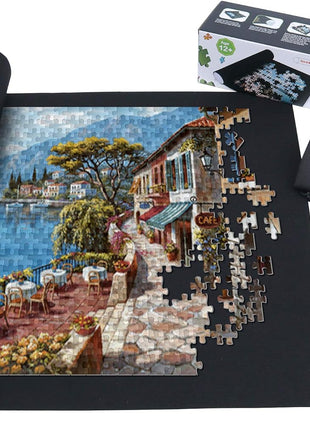 Becko US Puzzle Mat Roll Up with Drawstring Storage Bag, Felt Rollup Mat for Easy Transport & Storage, Portable Puzzle Board Puzzles Saver Keeper for Jigsaw Puzzles Up to 1500 Pieces
