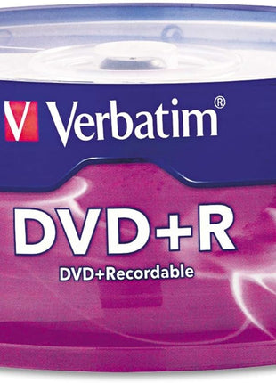 DVD+R Discs, 4.7GB, 16x, Spindle, Silver, 25/Pack