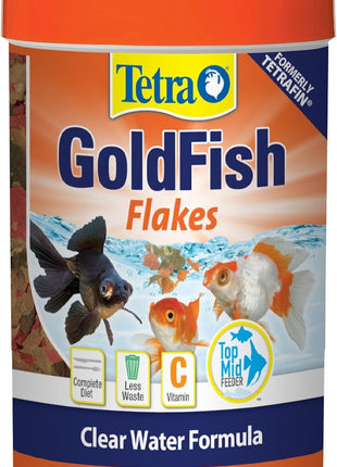 Tetra Goldfish Flakes, Nutritionally Balanced Diet For Aquarium Fish, Vitamin C Enriched Flakes, 7.06 oz