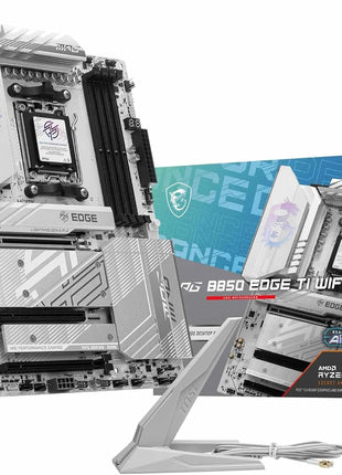 MSI MPG B850 Edge TI WiFi Motherboard, ATX - Supports AMD Ryzen 9000/8000 / 7000 Processors, AM5-80A SPS VRM, DDR5 Memory Boost (8400+MT/s OC), PCIe 5.0 x16, M.2 Gen5, Wi-Fi 7, 5G LAN