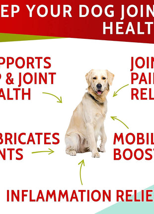 Hemp + Glucosamine Dog Treats for Picky Eaters Bundle + Hip & Joint Supplement w/Hemp Oil Chondroitin MSM Turmeric + Omega-3 - Natural Pain Relief + Chicken Flavor - 120 +180 Soft Chews - Made in USA