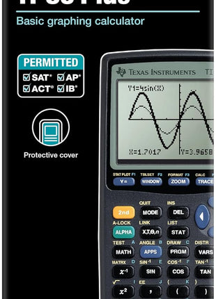 Texas Instruments TI-83 Plus Graphing Calculator, Gray, Standard