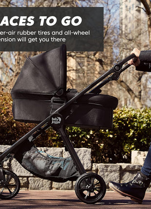 Baby Jogger City Mini GT2 All-Terrain Stroller Black Complete with Adjustable Handlebar Hand-Operated Parking Brake and car seat Adapter