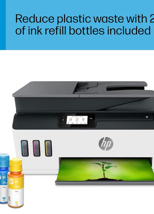 HP Smart Tank Plus 651 Wireless All-in-One Printer, Ink Tank Printer-for-Home Use, 2 Years of Ink Included Auto Document Feeder, Mobile Print, Scan, Copy, Fax, an EcoTank Alternative (7XV38A)