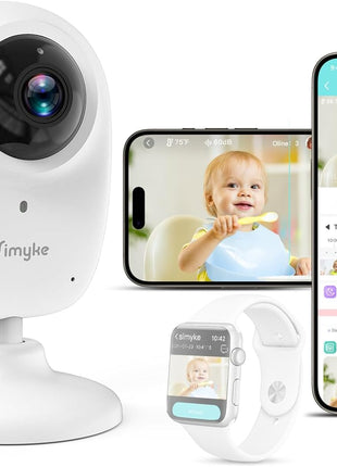 Simyke Smart Video Baby Monitor,1080P Baby Room Camera, APP Control,WiFi On/Off Switch,AI Detection, Cry Monitor and Lullabies, HD Night Vision, Two-Way Audio, Cloud & SD Card Storage