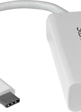 StarTech.com USB-C to Gigabit Ethernet Adapter - White - Thunderbolt 3 / 4 Compatible - Windows & Mac - RJ45 LAN Network Converter (US1GC30W)