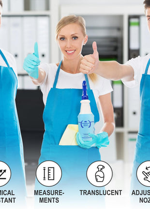 Plastic Spray Bottle, Empty Spray Bottles (2 Pack 24 Oz), All-Purpose Sprayer for Cleaning Solutions, Hair Spray, Bleach, Planting, BBQ, Mist & Stream Water Spraying Bottle with Adjustable Nozzle