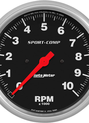 Auto Meter 3990 Sport-Comp In-Dash Electric Tachometer, 5.000 in.