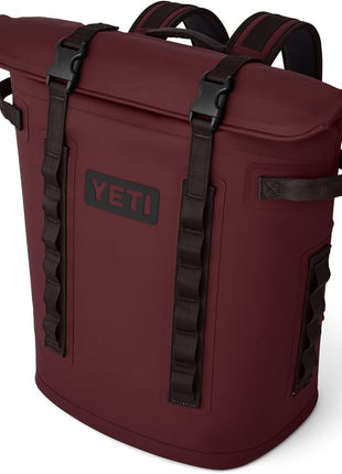 YETI Hopper M20 Backpack Soft Sided Cooler with MagShield Access, Wild Vine Red