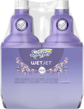 Swiffer WetJet Multi Purpose Floor Cleaner Solution with Febreze Refill, Hardwood Floor Cleaner, Lavender Scent, 1.25 Liter  42.2 Fl Oz (Pack of 2)