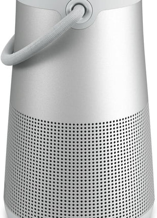 Bose SoundLink Revolve+ (Series II) Bluetooth Speaker, Portable Speaker with Microphone, Wireless and Water Resistant with 360 Degree Sound, Long Lasting Battery and Handle, Silver
