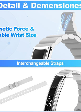 Smart Bracelet for Women Men, Health Activity Fitness Trackers, 24/7 Heart Rate & Sleep Tracker, HRV & Stress Monitor, Smart Wristband with 2 Bands for Calorie/Step Counter, Free APP for iOS & Android