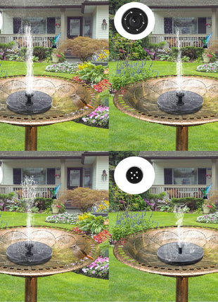Mademax 1W Solar Bird Bath Fountain Pump, Solar Fountain, Free Standing Floating Solar Powered Water Fountain Pump for Bird Bath, Garden, Pond, Pool, Outdoor