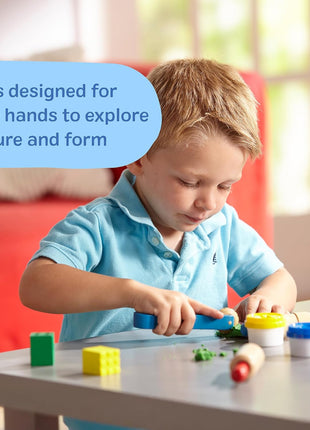Melissa & Doug Modeling Dough & Sculpting Tools, 8 Tubs of Playdough Modeling Clay with Cutters, Rollers & Molds, Arts & Crafts Kit & Accessories, Preschool Learning Toys for Kids Ages 3+